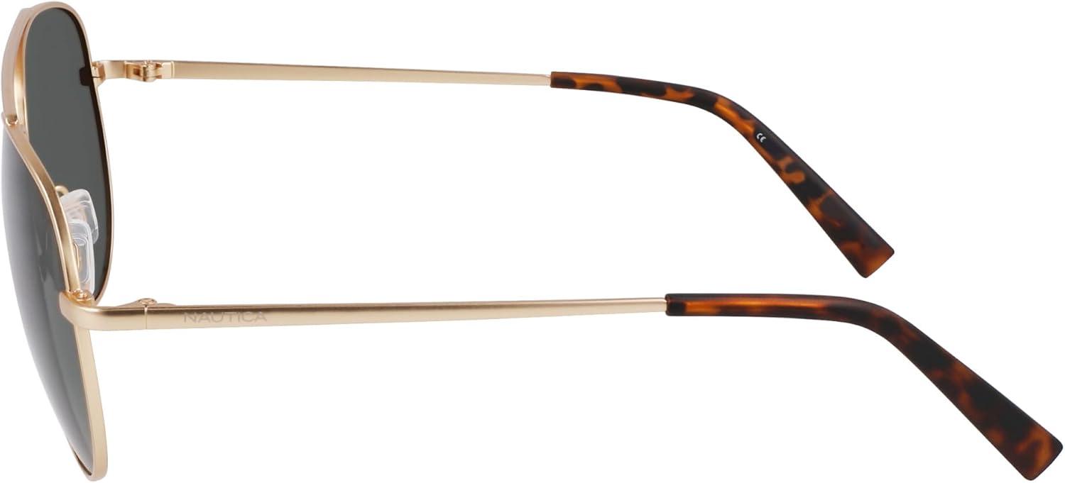 imageNautica mens N101sp Pilot SunglassesMatte Gold