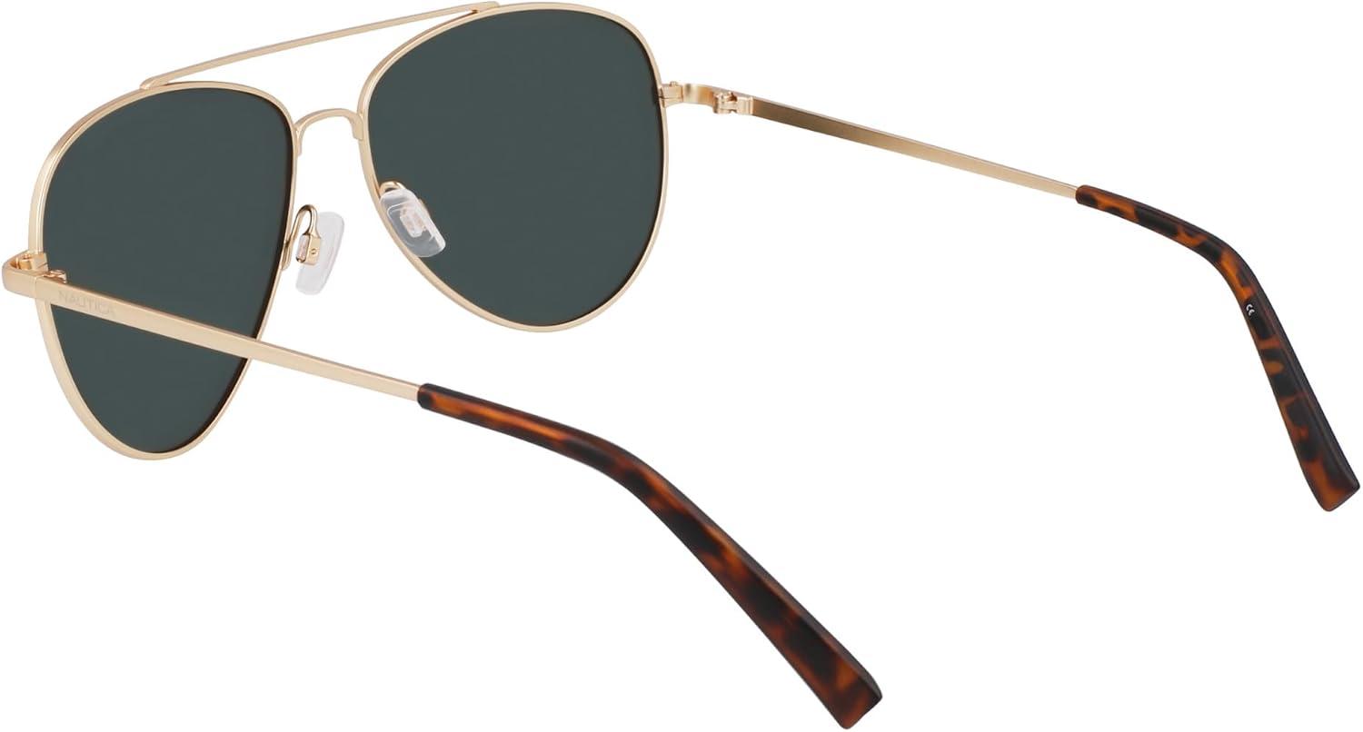 imageNautica mens N101sp Pilot SunglassesMatte Gold