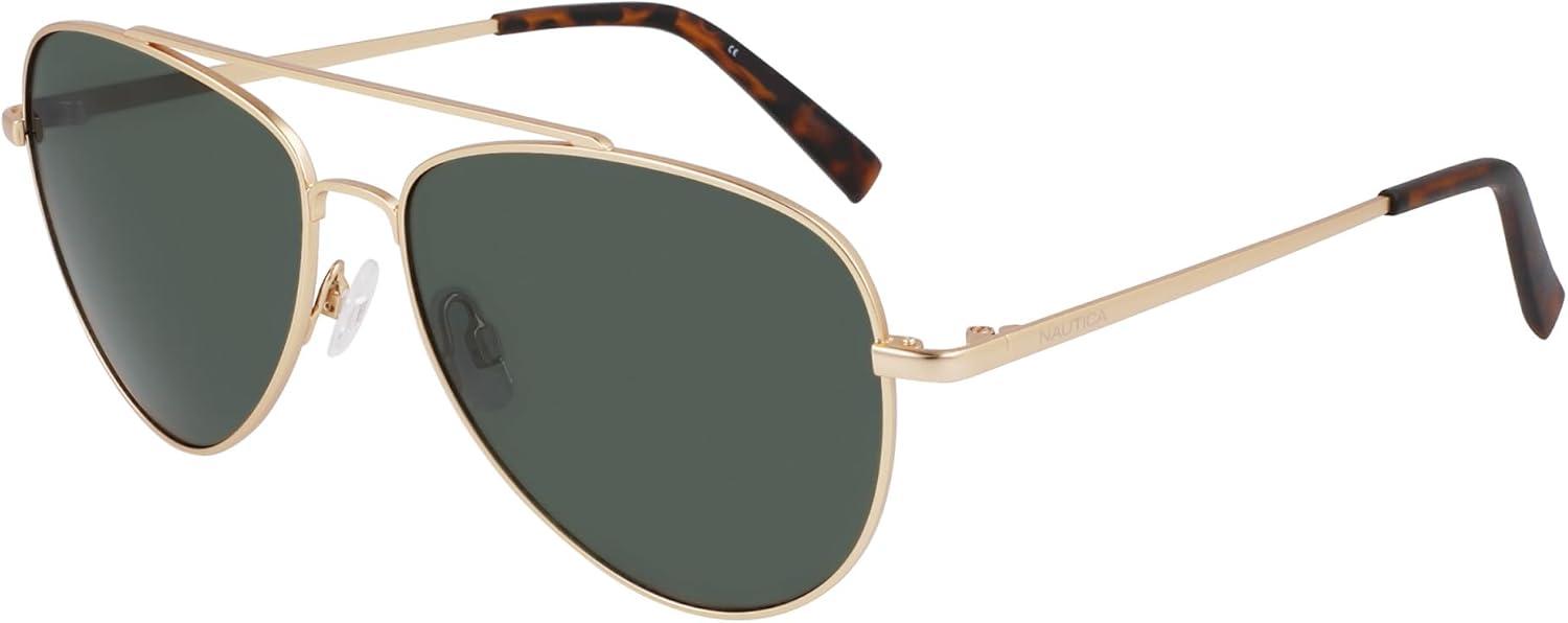 imageNautica mens N101sp Pilot SunglassesMatte Gold