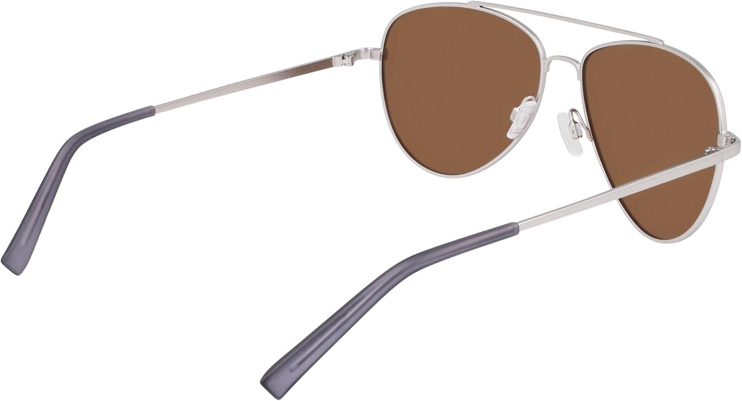 imageNautica mens N101sp Pilot SunglassesMatte Silver