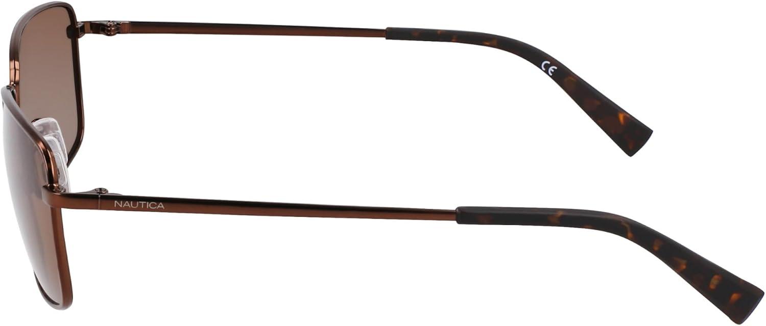 imageNautica mens N102sp Rectangular SunglassesMatte Brown
