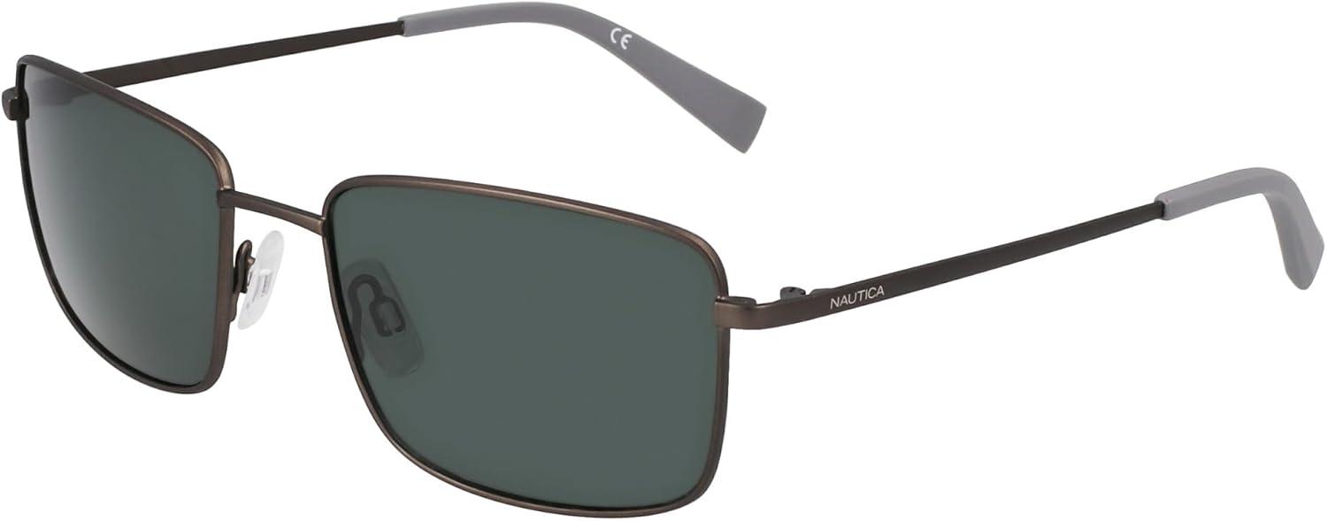 imageNautica mens N102sp Rectangular SunglassesMatte Gunmetal