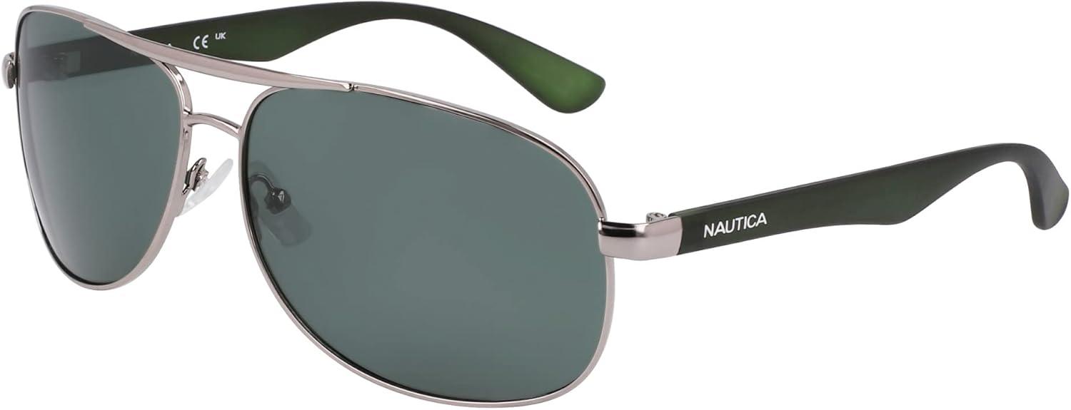 imageNautica mens N2245s Pilot SunglassesGunmetal