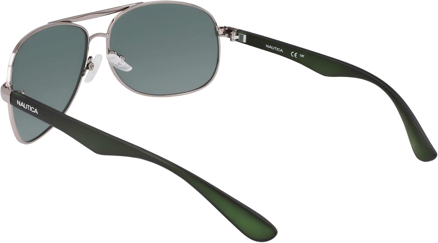 imageNautica mens N2245s Pilot SunglassesGunmetal