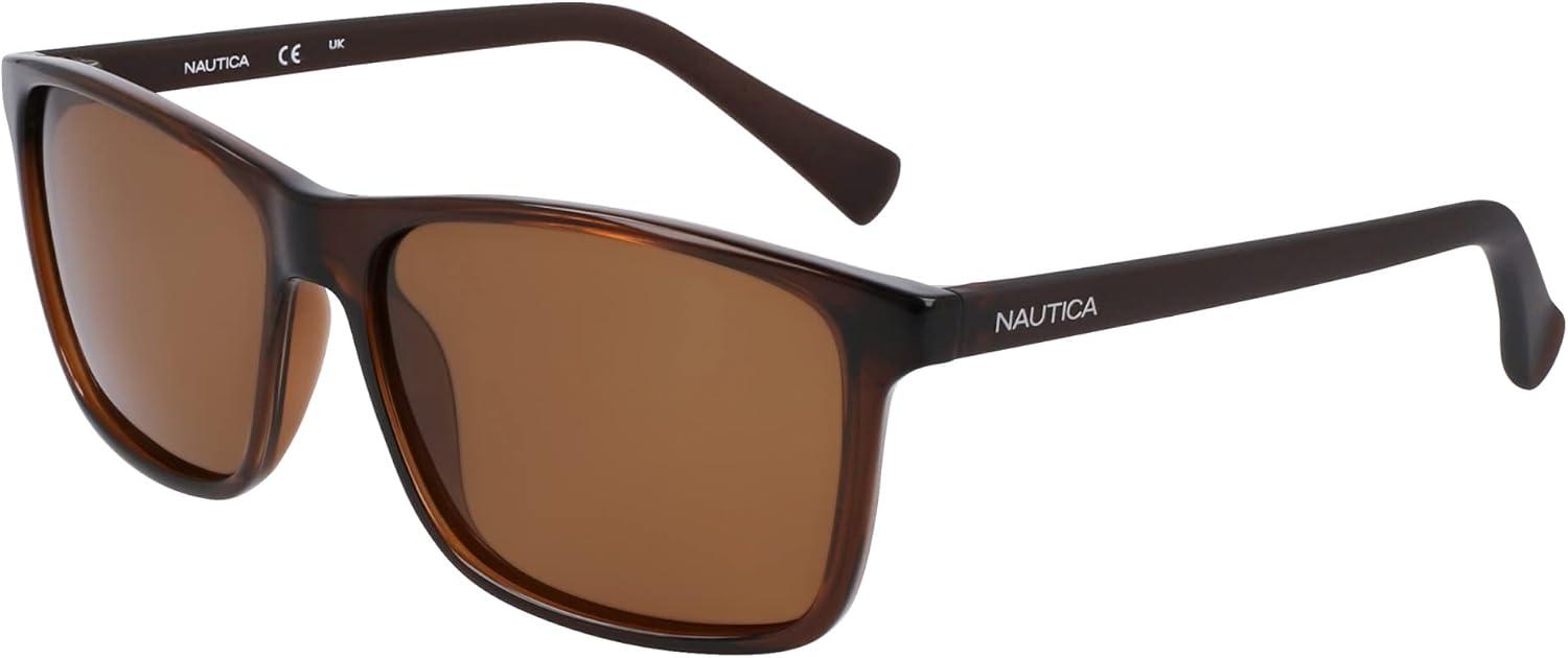 imageNautica mens N2246s Rectangular SunglassesCrystal Brown