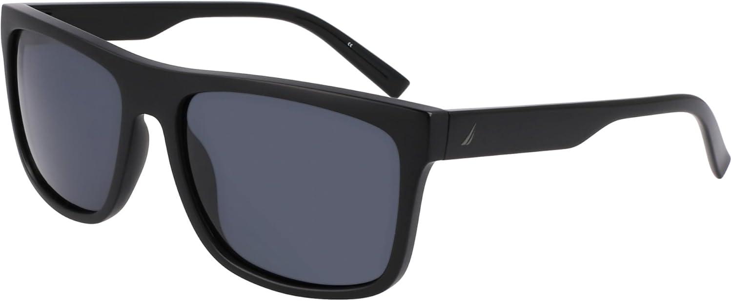 imageNautica mens N902sp Rectangular SunglassesMatte Black
