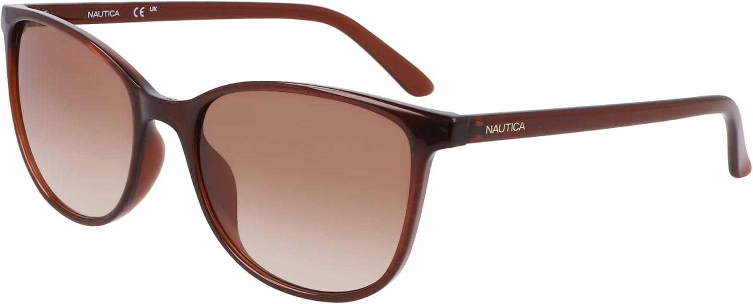 imageNautica womens N2243s Rectangular SunglassesCrystal Brown