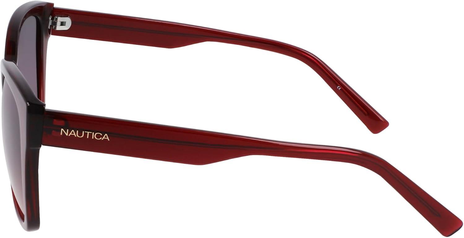 imageNautica womens N903sp Cat Eye SunglassesBurgundy Crystal