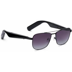 Nautica Corsair Smart Sunglasses for Men & Women – Wireless Smart Glasses with Open Ear Speakers and Microphone, Polarized UV400 Lenses – Black Gradient (Wide)(Corsair Black Gradient – Wide)