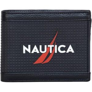 Nautica Men’s Bifold Leather Wallet | RFID Blocking | ID Window | Card Slots | Organization | Durable | Stylish(Rubber/Leather – Black)