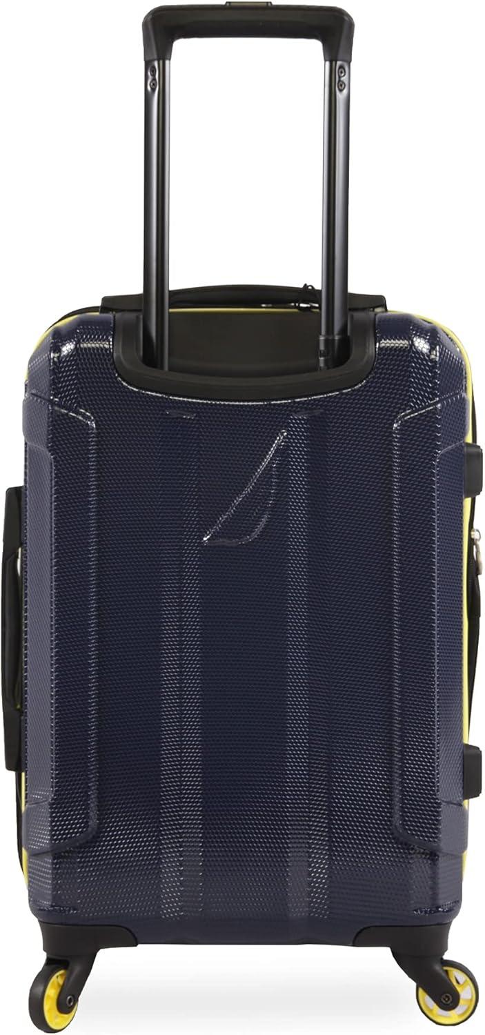 imageNautica Maker Hardside Spinner Luggage lightweight NavyYellow CarryOn 21InchNavyYellow
