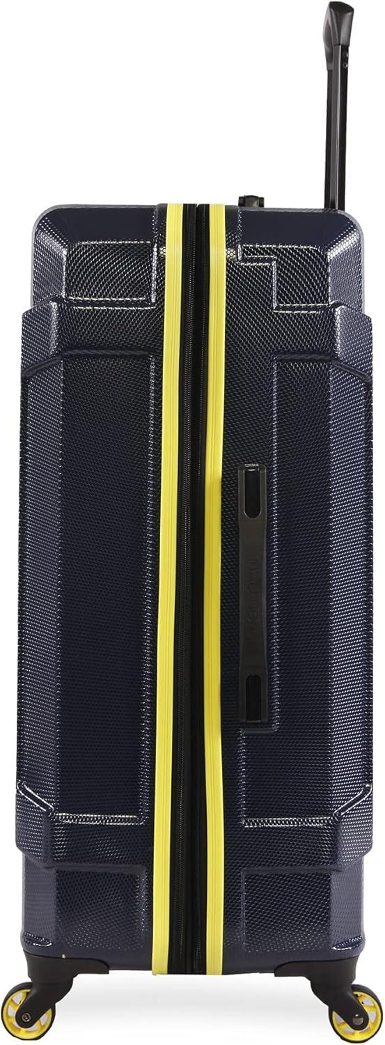 imageNautica Maker Hardside Spinner Luggage lightweight NavyYellow CarryOn 21InchNavyYellow