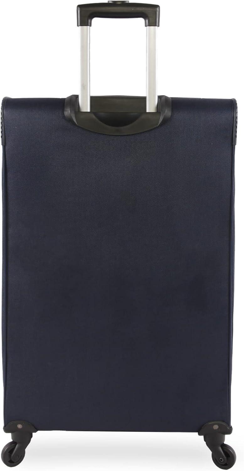 imageNautica Seascape Collection 4pc Softside Luggage Set BlackBlueNavyYellow