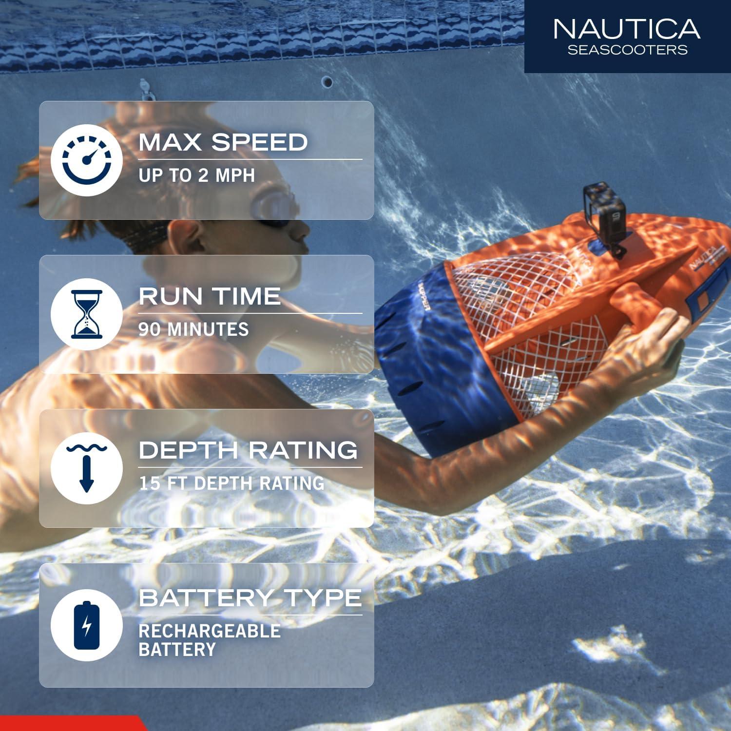 imageNautica Navigator and Skipper Underwater Seascooters Designed for Younger Recreational Divers and SnorkelersSkipper