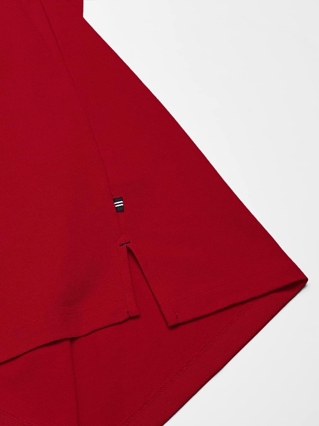 imageNautica Mens Big and Tall Classic Fit Short Sleeve Solid Performance Deck Polo ShirtNautica Red