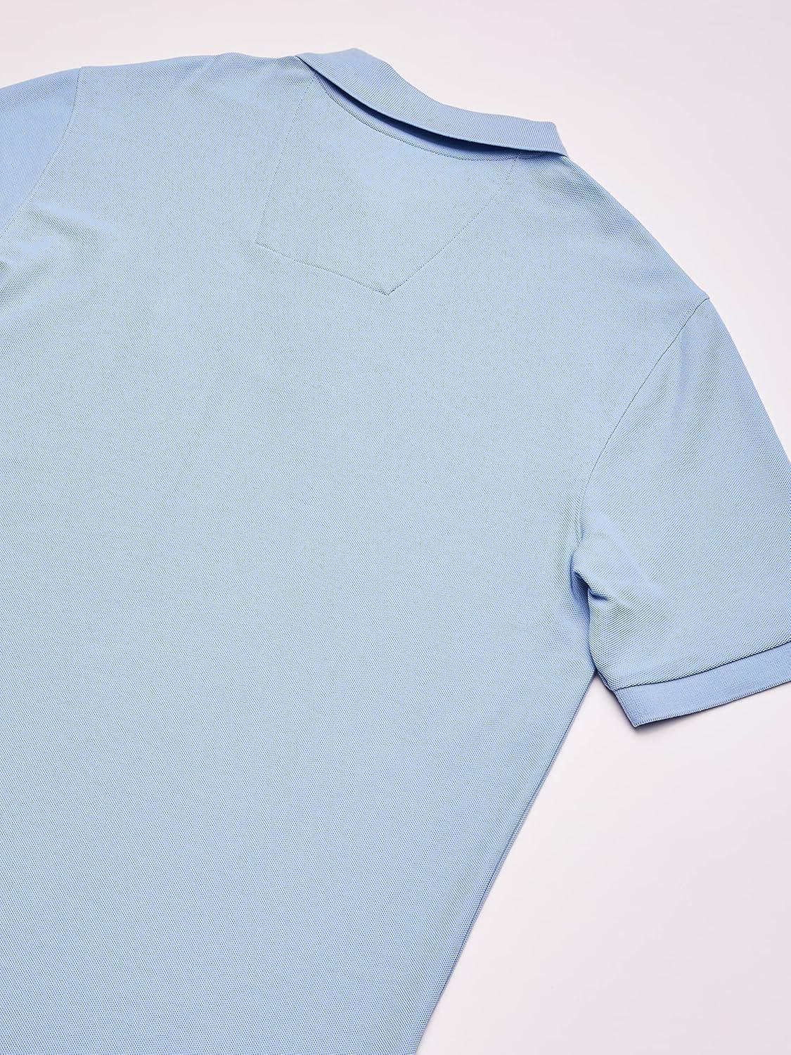 imageNautica Mens Big and Tall Classic Fit Short Sleeve Solid Performance Deck Polo ShirtNoon Blue