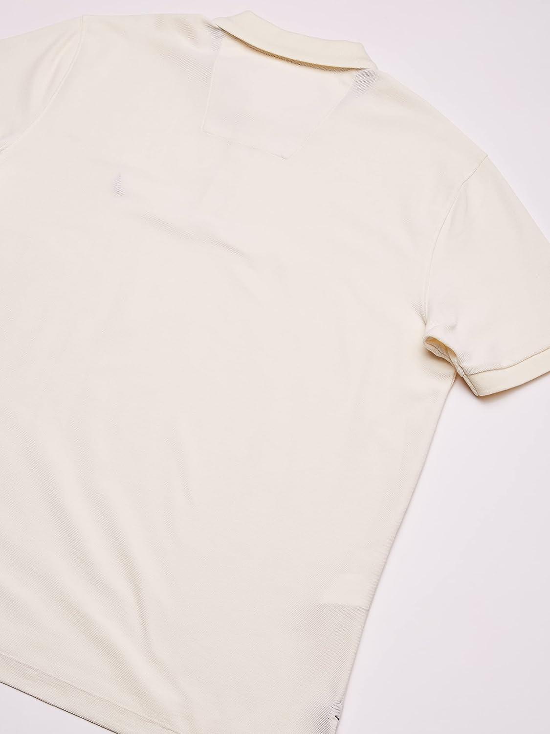 imageNautica Mens Big and Tall Classic Fit Short Sleeve Solid Performance Deck Polo ShirtSail Cream