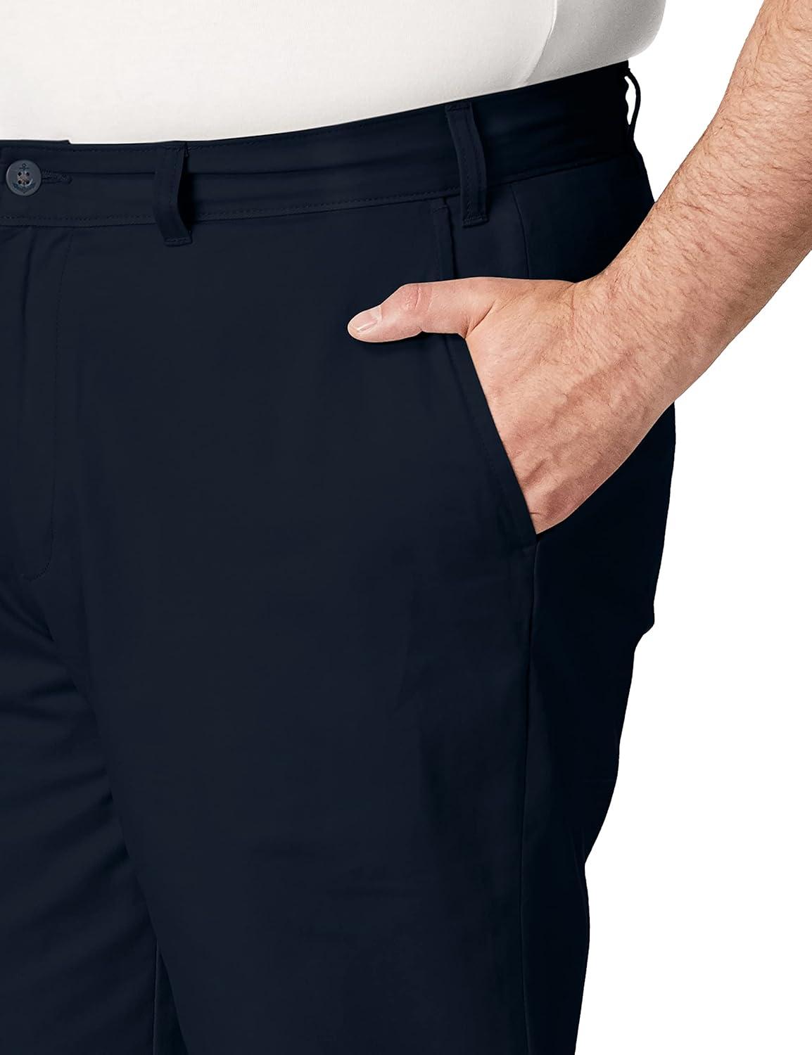 imageNautica Mens Big and Tall Twill FlatFront PantTrue Navy D83050