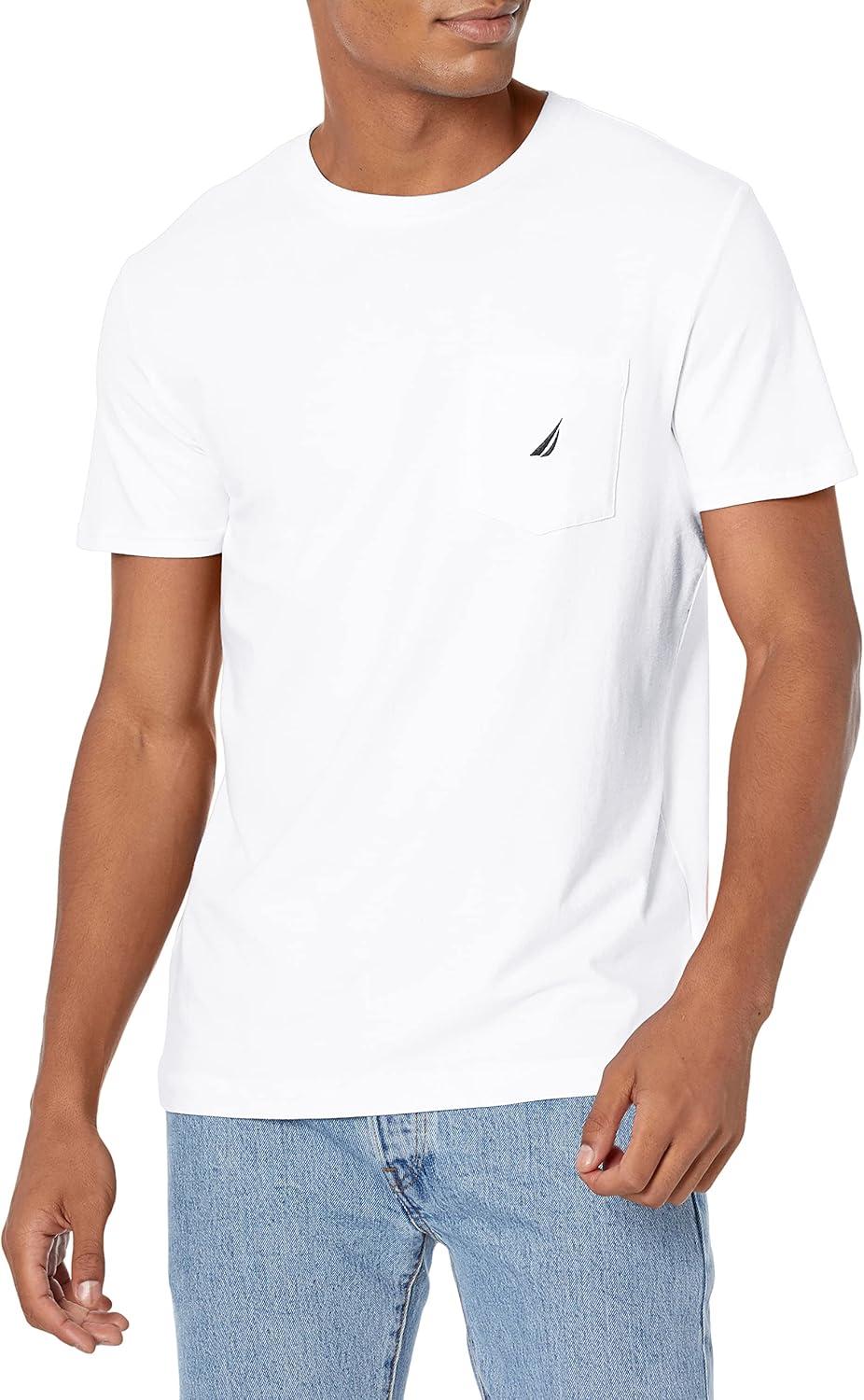 imageNautica Mens Classic Fit Pocket TShirtBright White