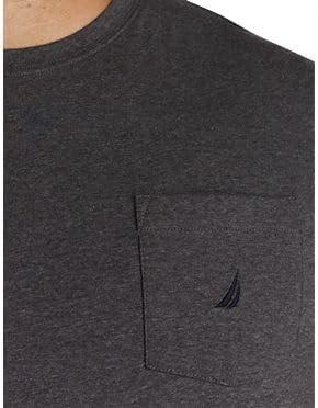 imageNautica Mens Classic Fit Pocket TShirtCharcoal Heather