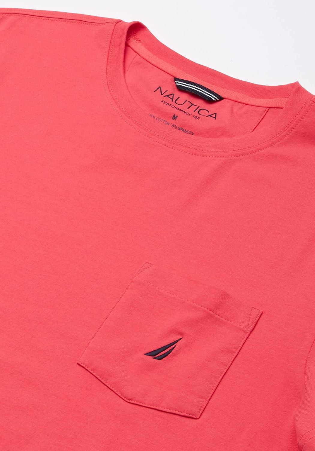 imageNautica Mens Classic Fit Pocket TShirtMelon Berry