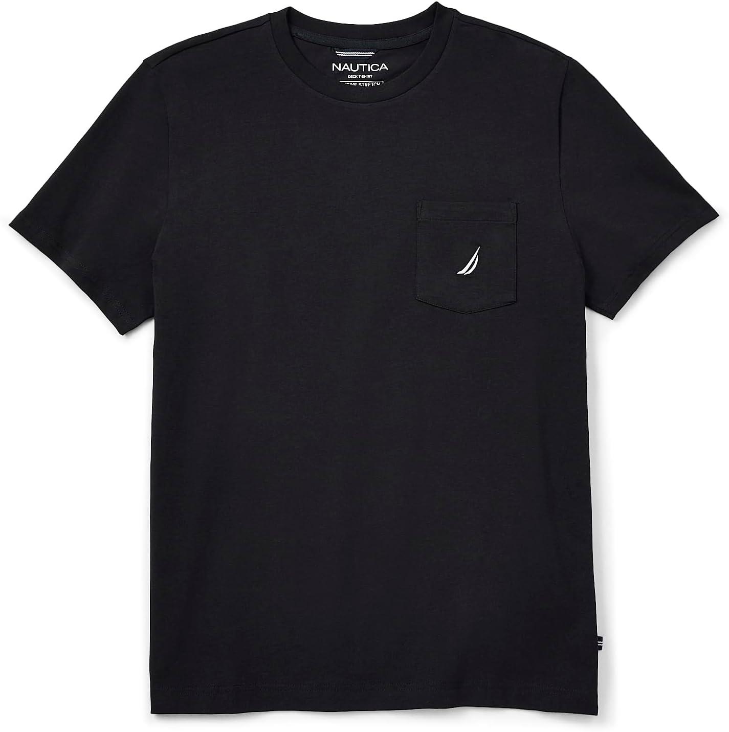 imageNautica Mens Classic Fit Pocket TShirtTrue Black