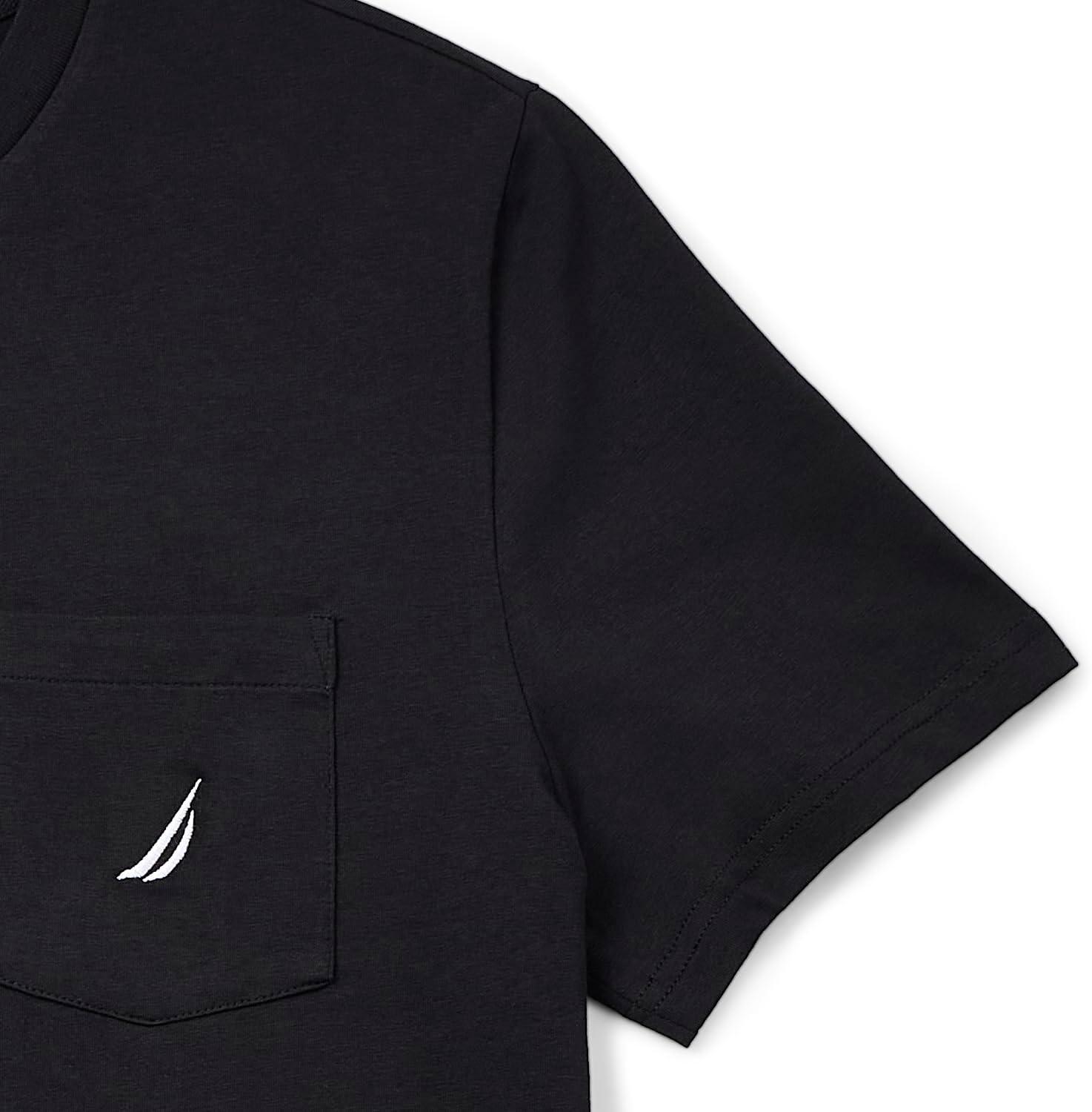 imageNautica Mens Classic Fit Pocket TShirtTrue Black