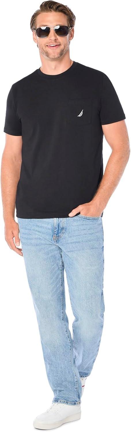 imageNautica Mens Classic Fit Pocket TShirtTrue Black