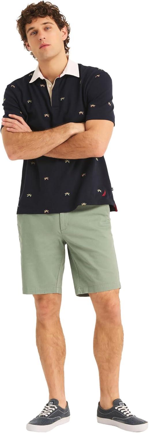 imageNautica Mens Cotton Twill Flat Front Chino ShortChinois Green