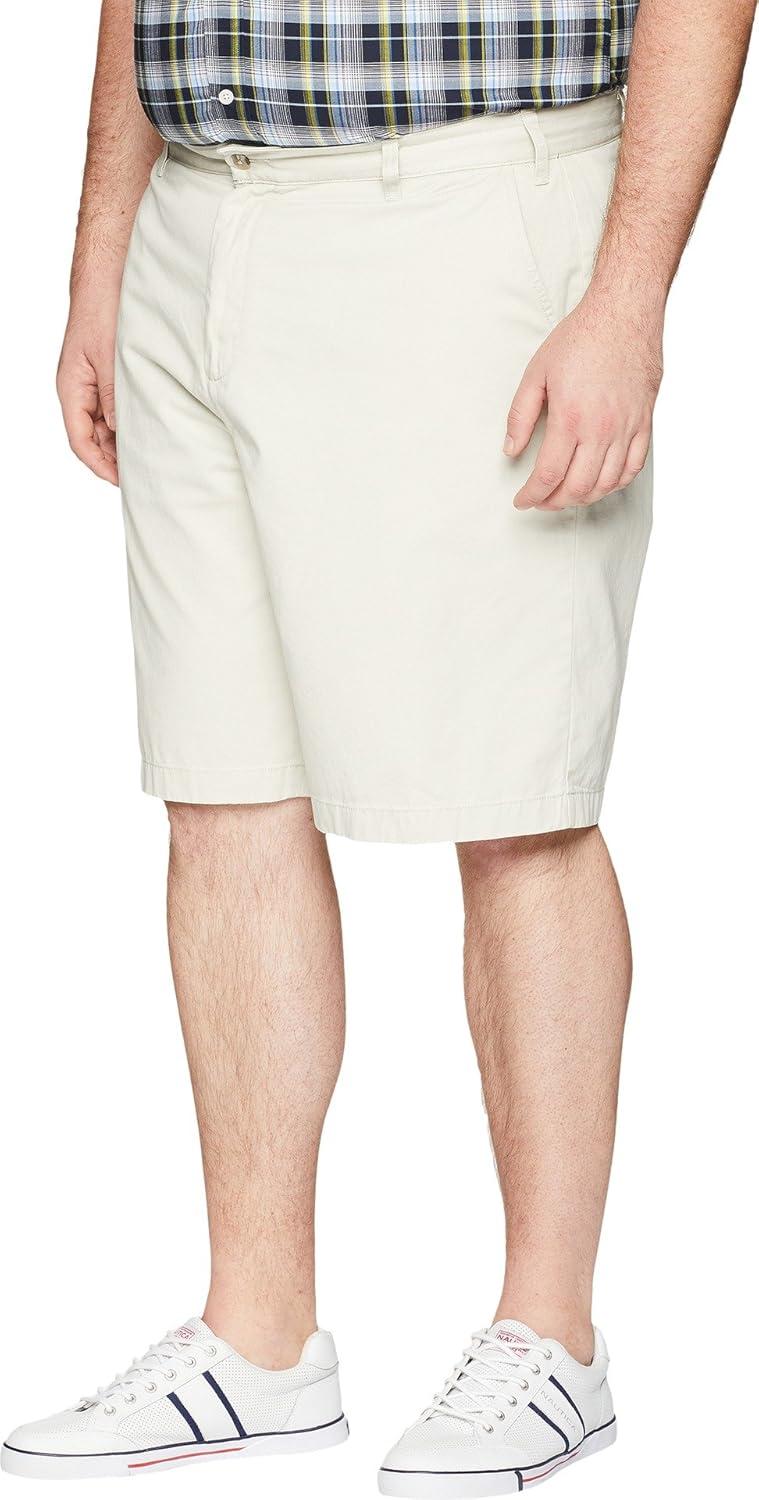 imageNautica Mens Cotton Twill Flat Front Chino ShortNautica Stone