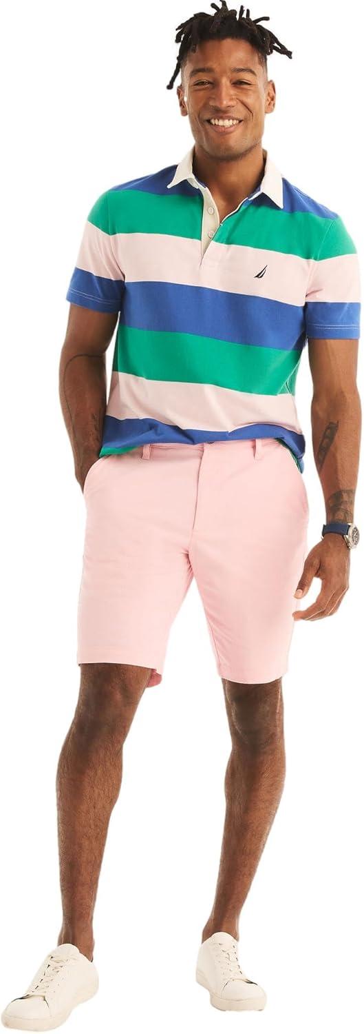 imageNautica Mens Cotton Twill Flat Front Chino ShortPale Orchid