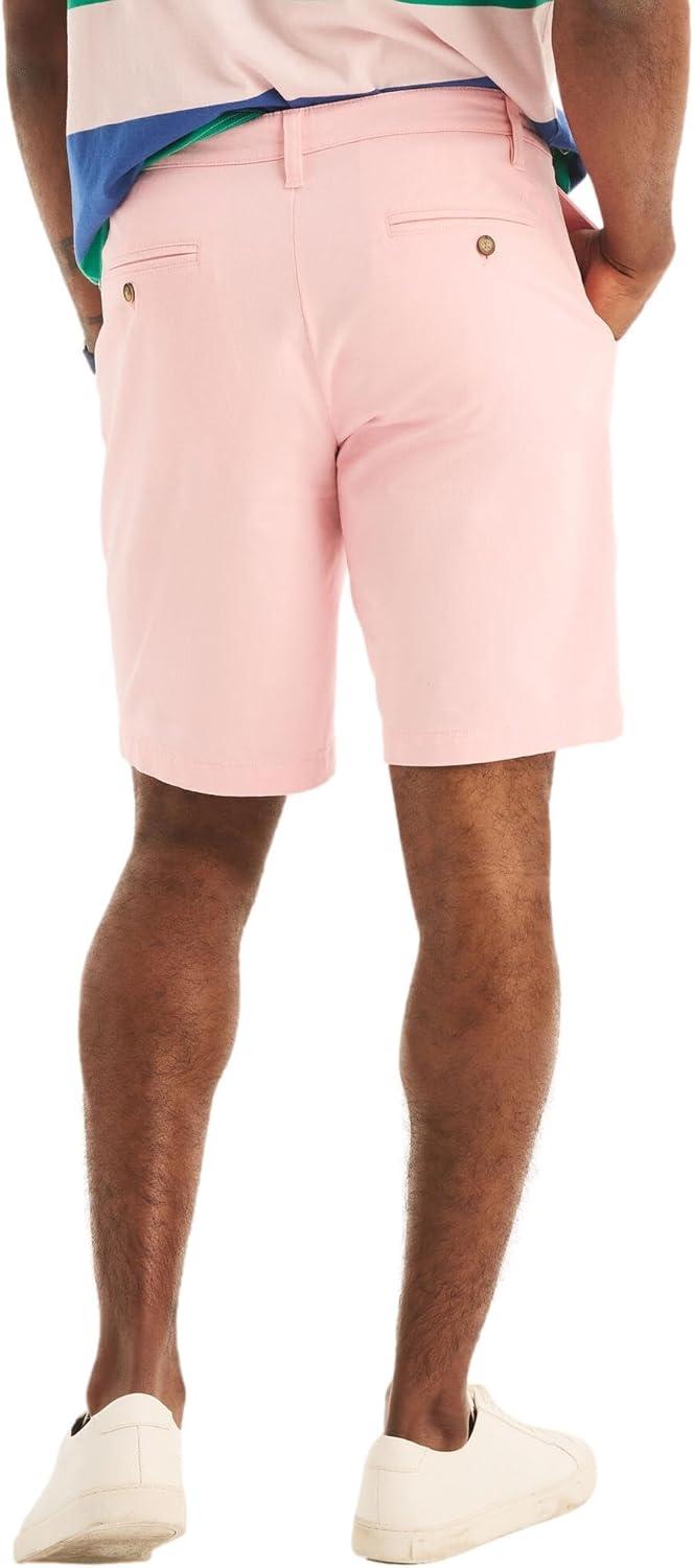 imageNautica Mens Cotton Twill Flat Front Chino ShortPale Orchid