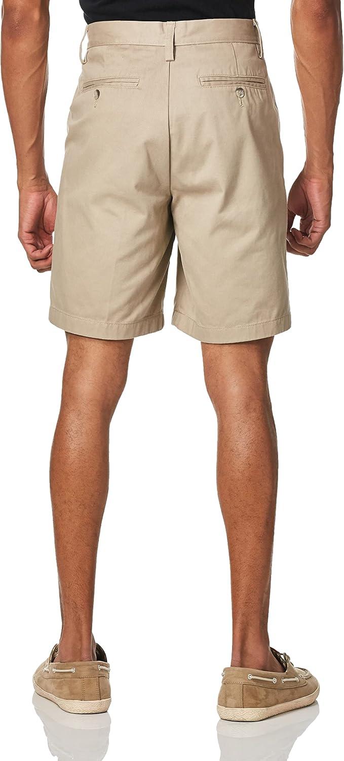 imageNautica Mens Cotton Twill Flat Front Chino ShortTrue Khaki