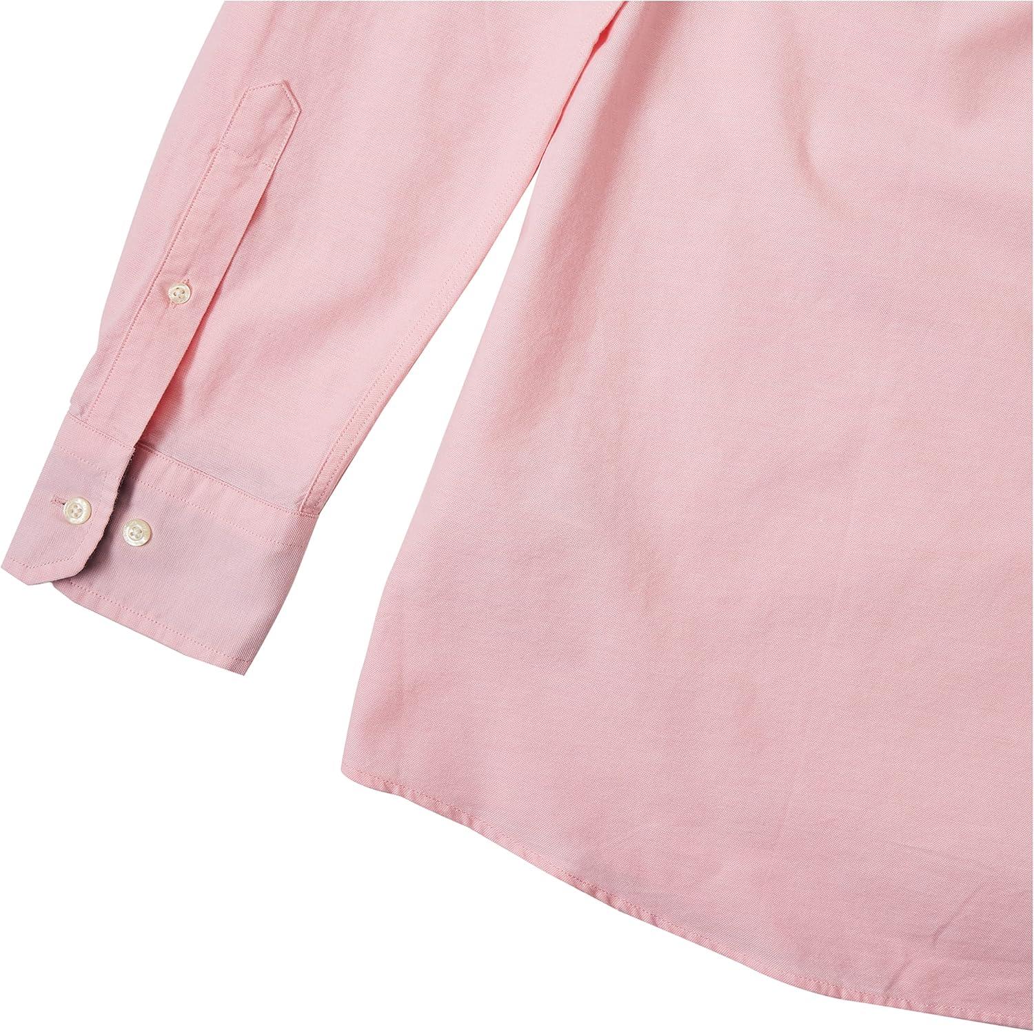 imageNautica Mens Long Sleeve Button Down Solid Oxford ShirtOrchid Pink