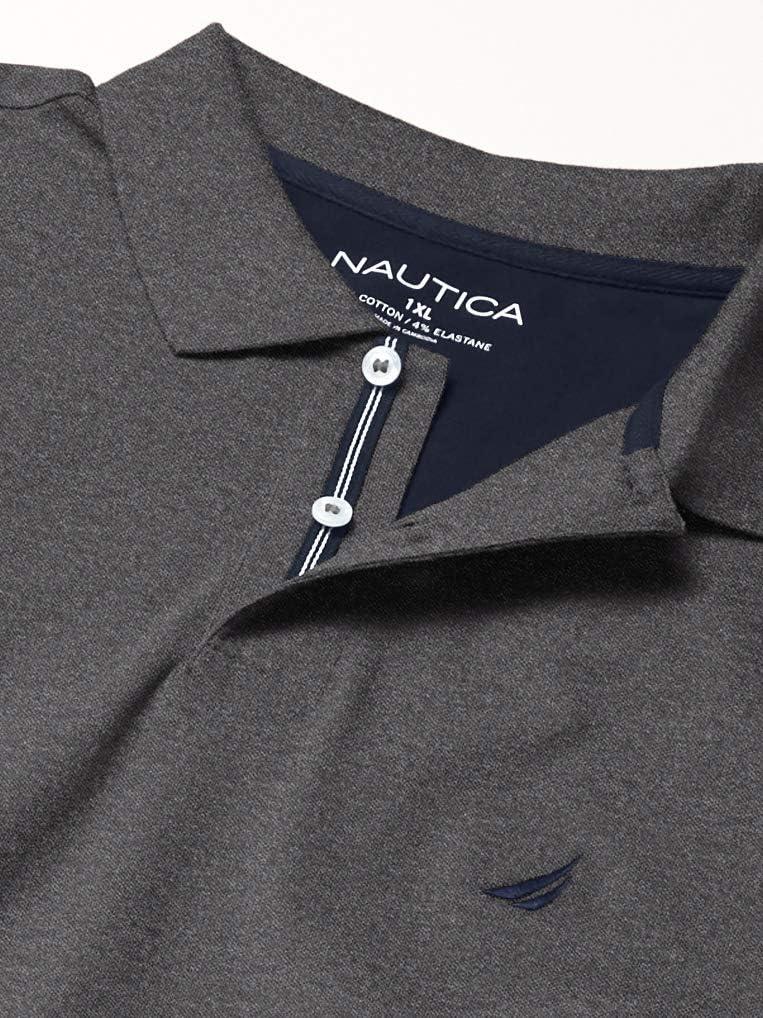 imageNautica Mens Nautica Mens Big amp Tall Stretch Pique PoloCharcoal Heather