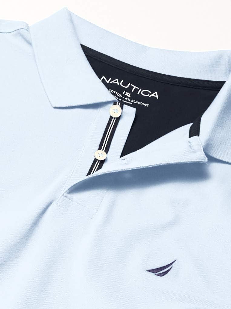 imageNautica Mens Nautica Mens Big amp Tall Stretch Pique PoloNoon Blue