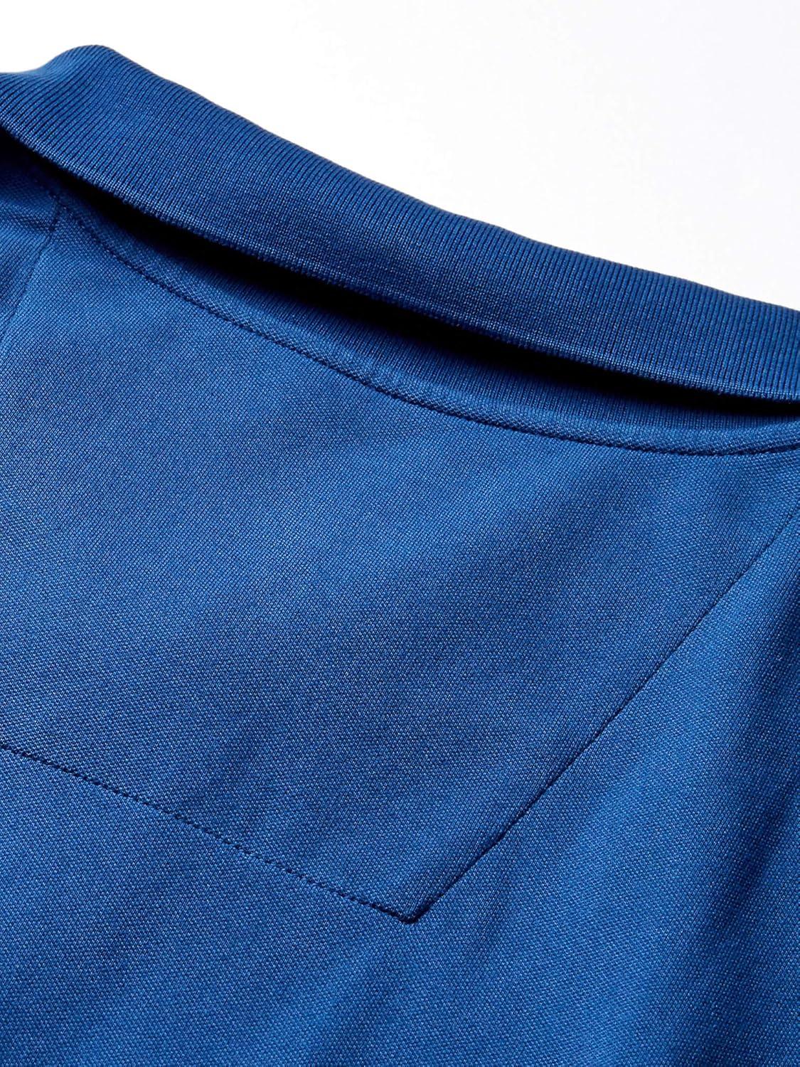 imageNautica mens Short Sleeve Stretch Solid Deck Polo ShirtEstate Blue
