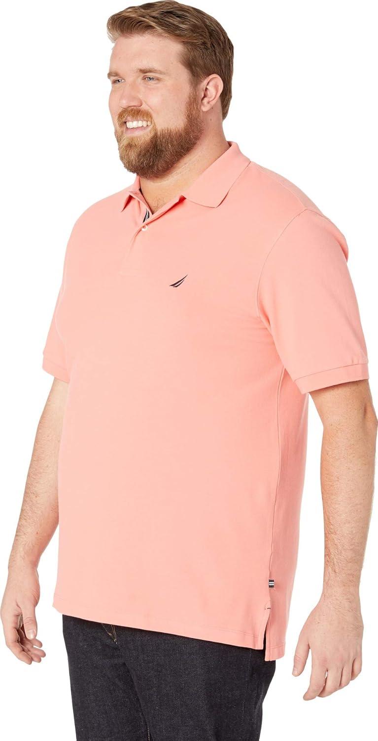 imageNautica mens Short Sleeve Stretch Solid Deck Polo ShirtPale Coral