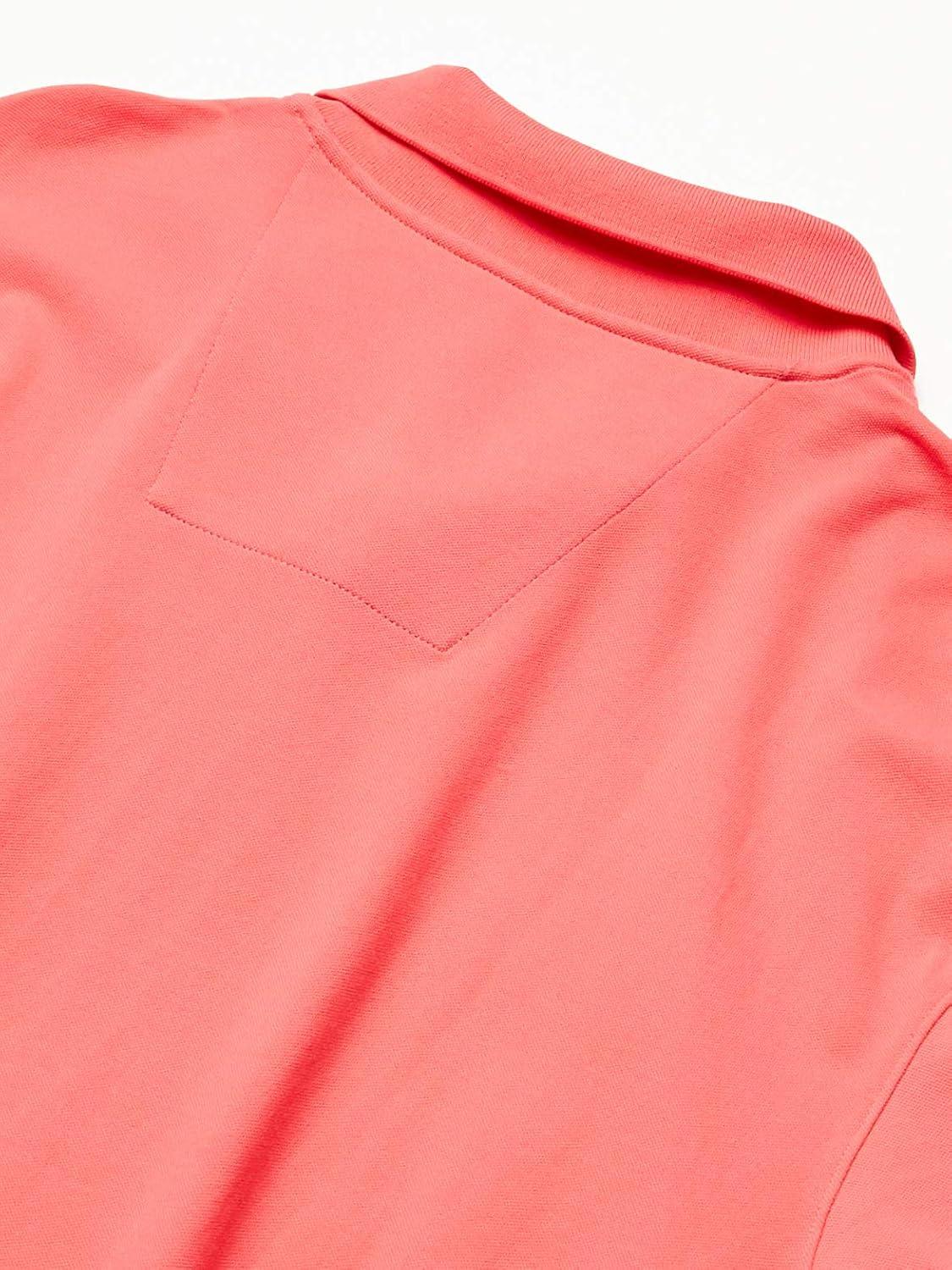 imageNautica mens Short Sleeve Stretch Solid Deck Polo ShirtParadise Pink