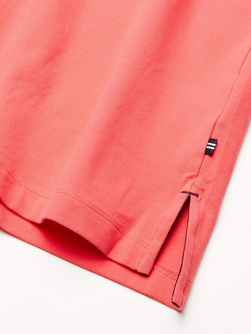 imageNautica mens Short Sleeve Stretch Solid Deck Polo ShirtParadise Pink
