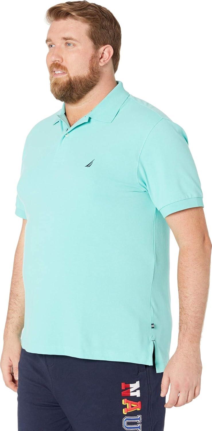 imageNautica mens Short Sleeve Stretch Solid Deck Polo ShirtPoolside Aqua