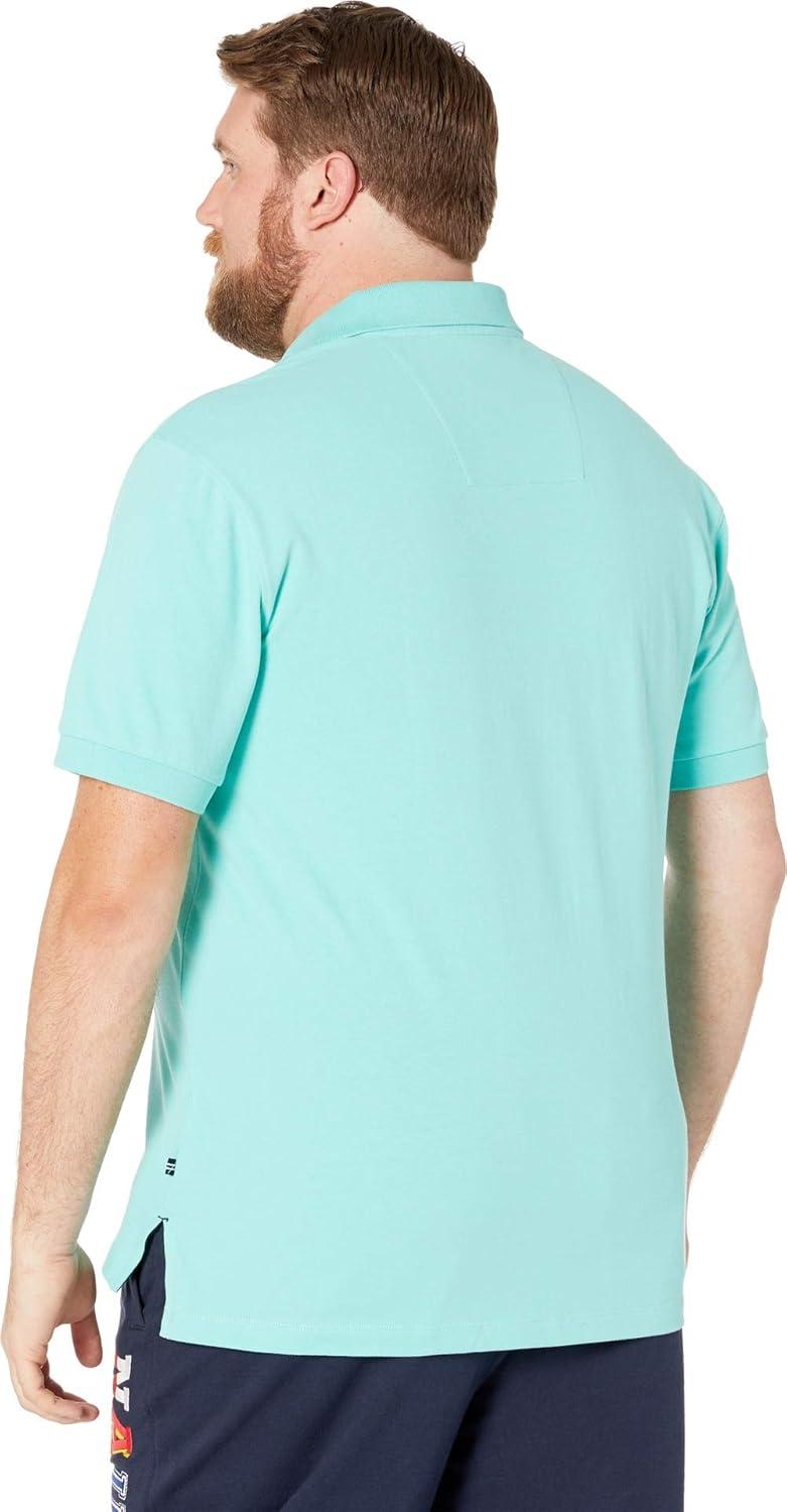 imageNautica mens Short Sleeve Stretch Solid Deck Polo ShirtPoolside Aqua
