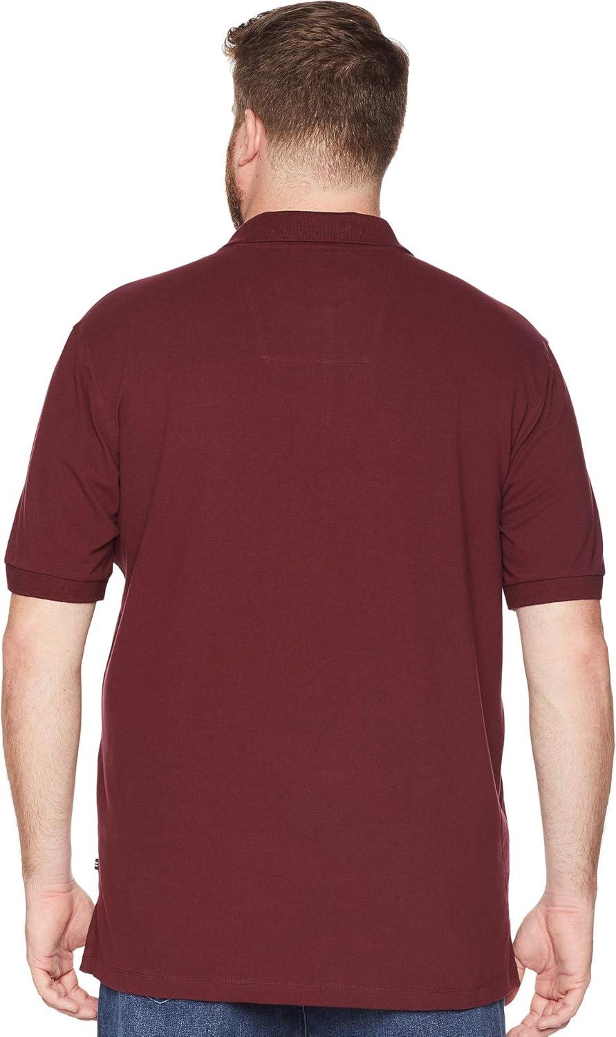 imageNautica mens Short Sleeve Stretch Solid Deck Polo ShirtRoyal BurgundyRed