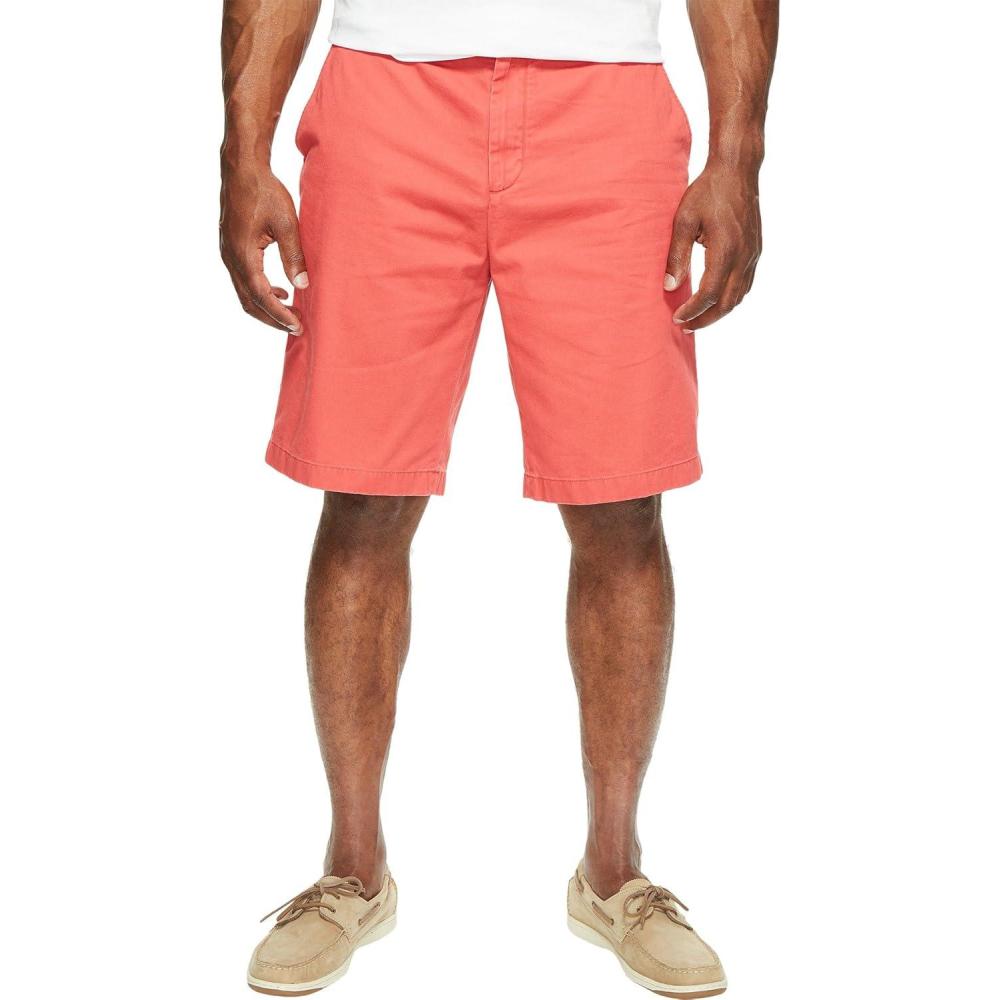 imageNautica Mens Cotton Twill Flat Front Chino ShortSailor Red
