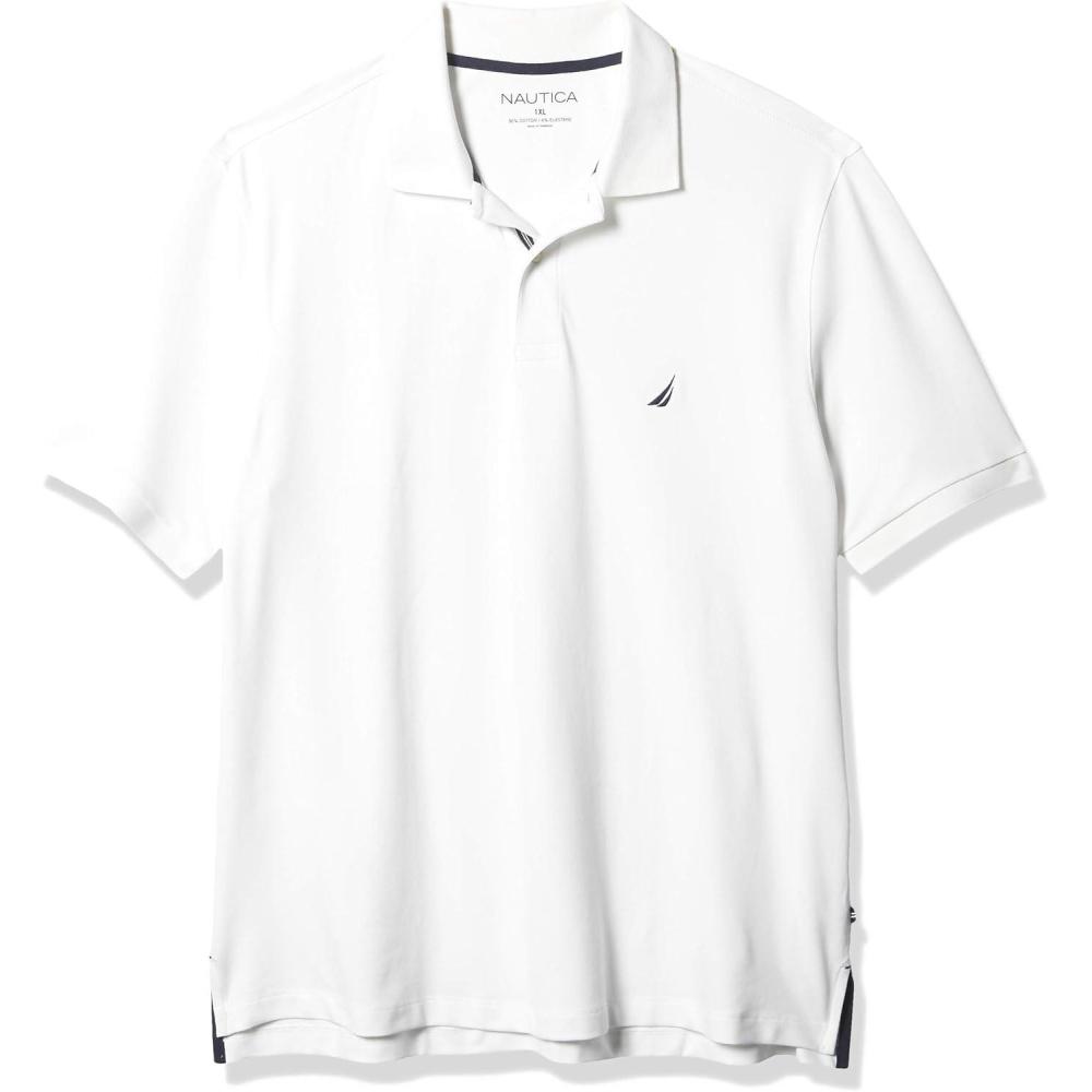 imageNautica Mens Nautica Mens Big amp Tall Stretch Pique PoloBright White