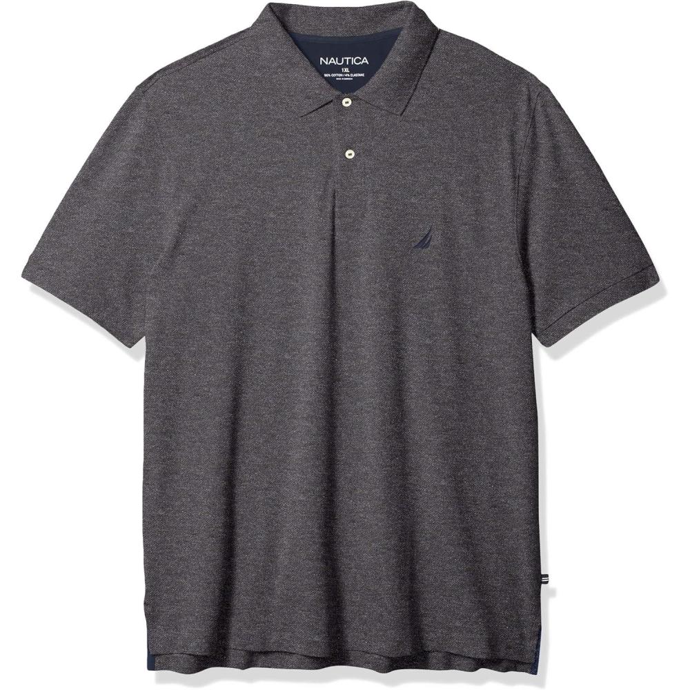 imageNautica Mens Nautica Mens Big amp Tall Stretch Pique PoloCharcoal Heather
