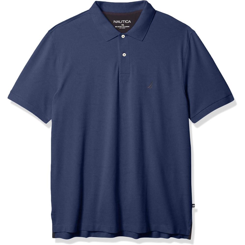 imageNautica Mens Nautica Mens Big amp Tall Stretch Pique PoloEstate Blue