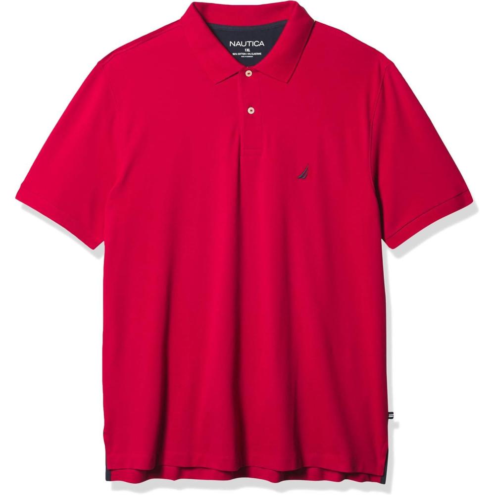 imageNautica Mens Nautica Mens Big amp Tall Stretch Pique PoloNautica Red
