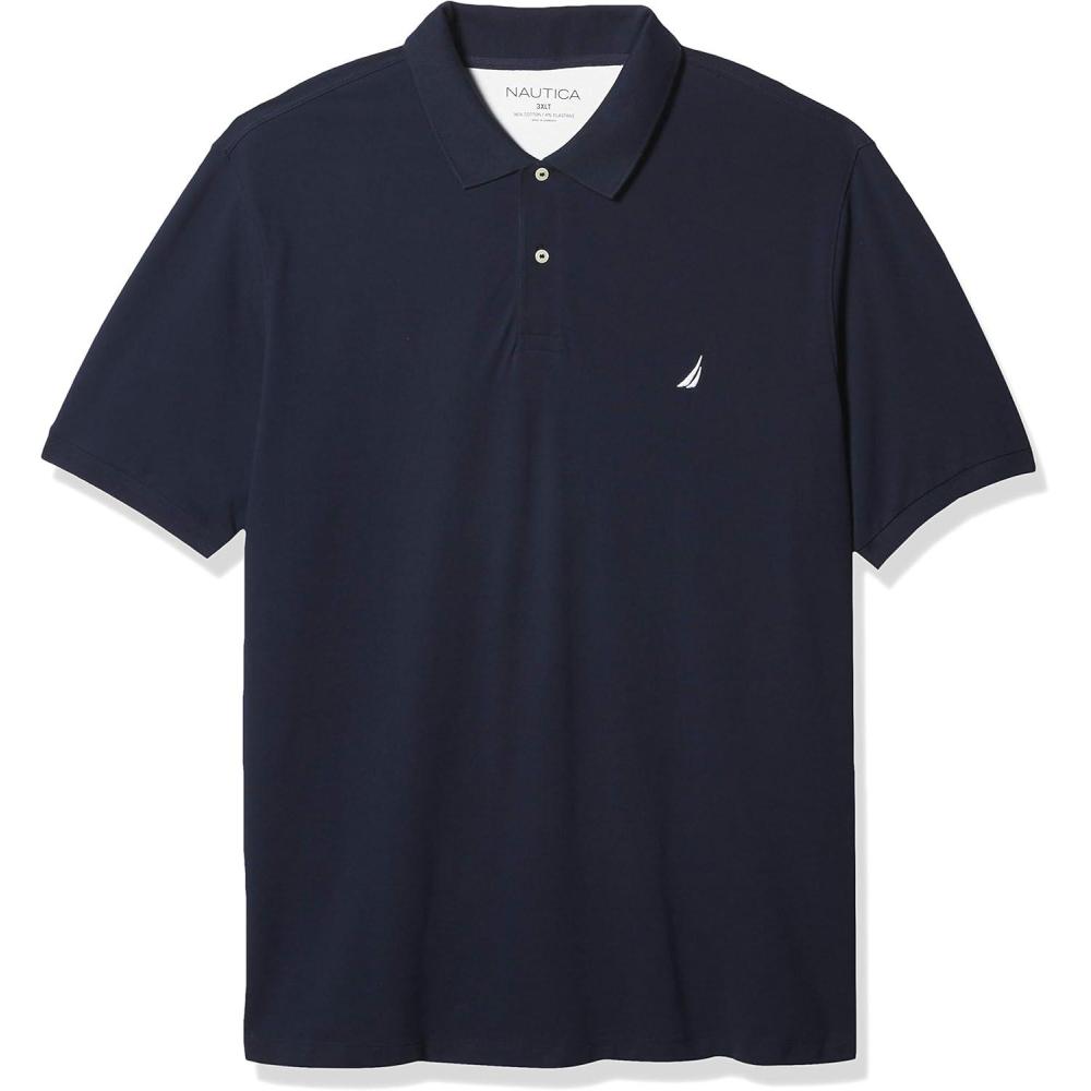 imageNautica Mens Nautica Mens Big amp Tall Stretch Pique PoloNavy