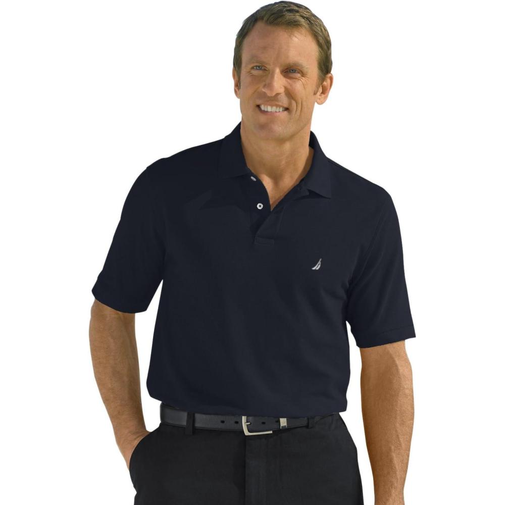 imageNautica Short Sleeve Solid Deck Polo Shirt ShirtNavy